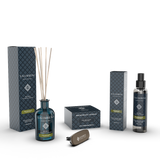 Diffusore a Bastoncini 250ml + Profumatore auto + Profumo Spray per Ambienti 150ml (Fragranza a Scelta)