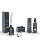 Diffusore a Bastoncini 250ml + Profumatore auto + Profumo Spray per Ambienti 150ml (Fragranza a Scelta)