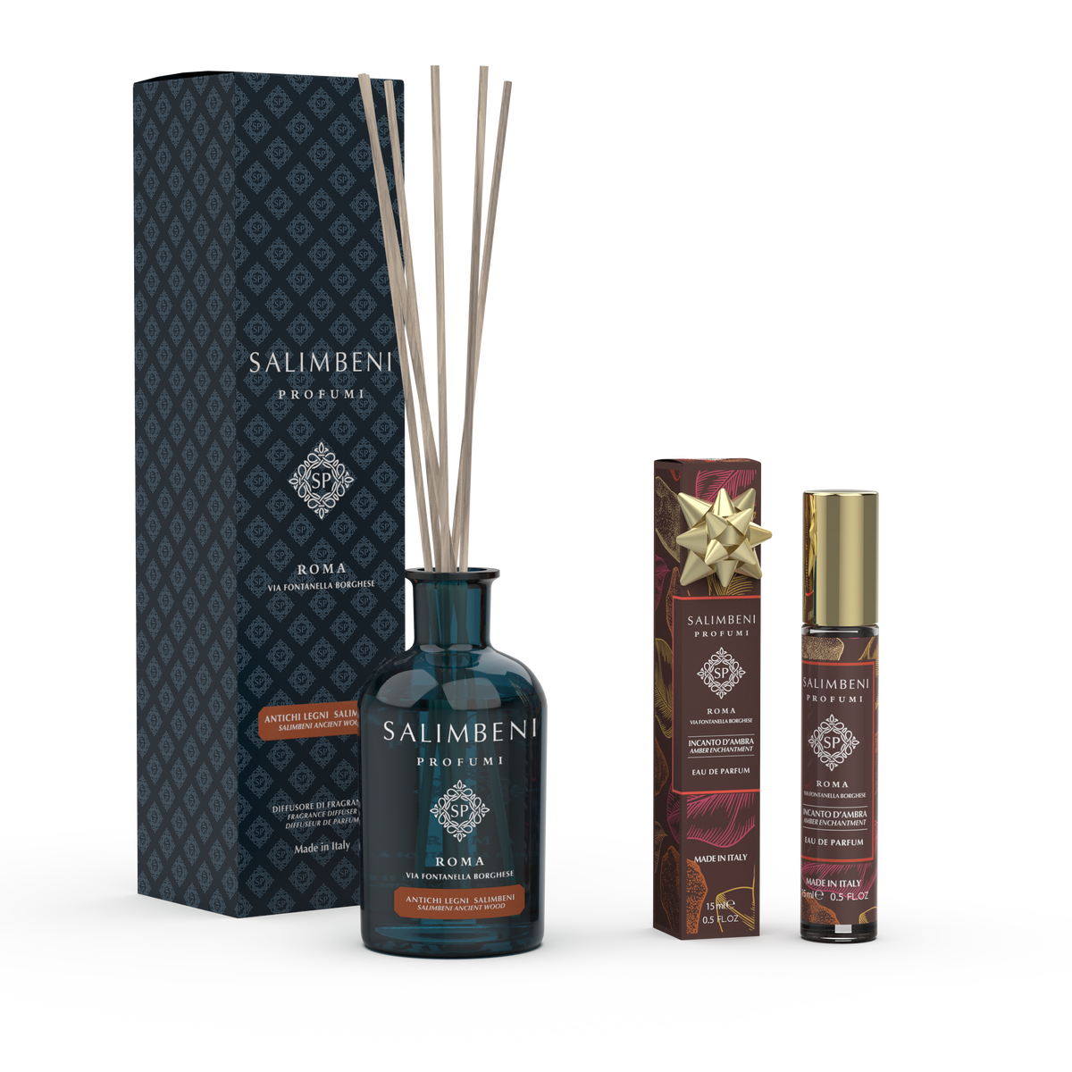 Antichi Legni Salimbeni 100 ml + Eau de Parfum 15 ml Incanto d'Ambra in PROVA OMAGGIO