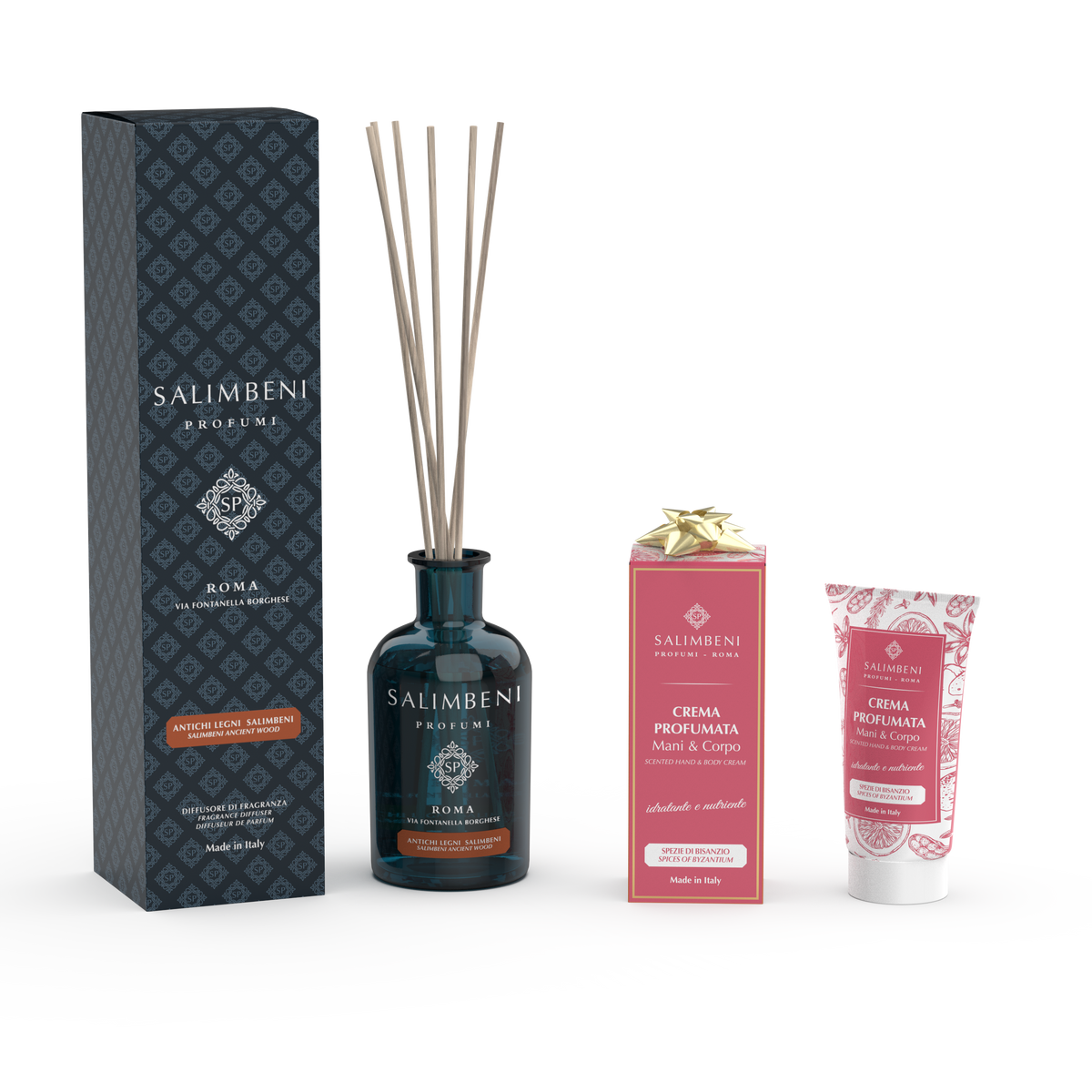 Antichi Legni Salimbeni 100 ml + Crema Profumata 50ml Spezie di Bisanzio in PROVA OMAGGIO