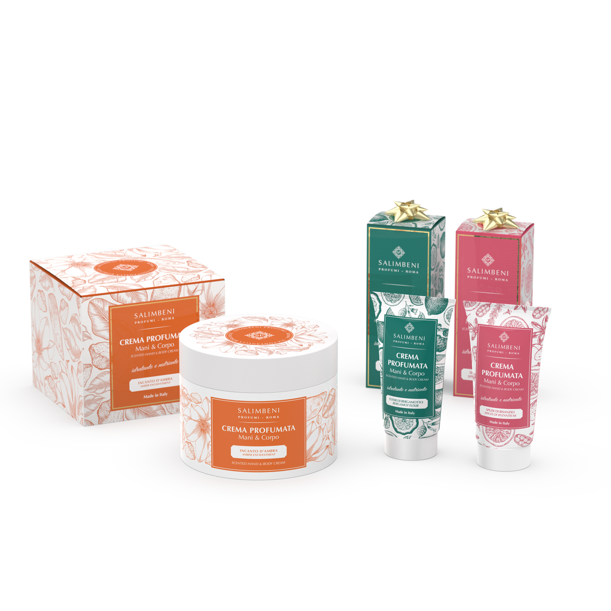 Crema Profumata 200ml Incanto d'Ambra + Crema Profumata 50ml Elisir di Bergamotto in PROVA OMAGGIO + Crema Profumata 50ml Spezie di Bisanzio in PROVA OMAGGIO