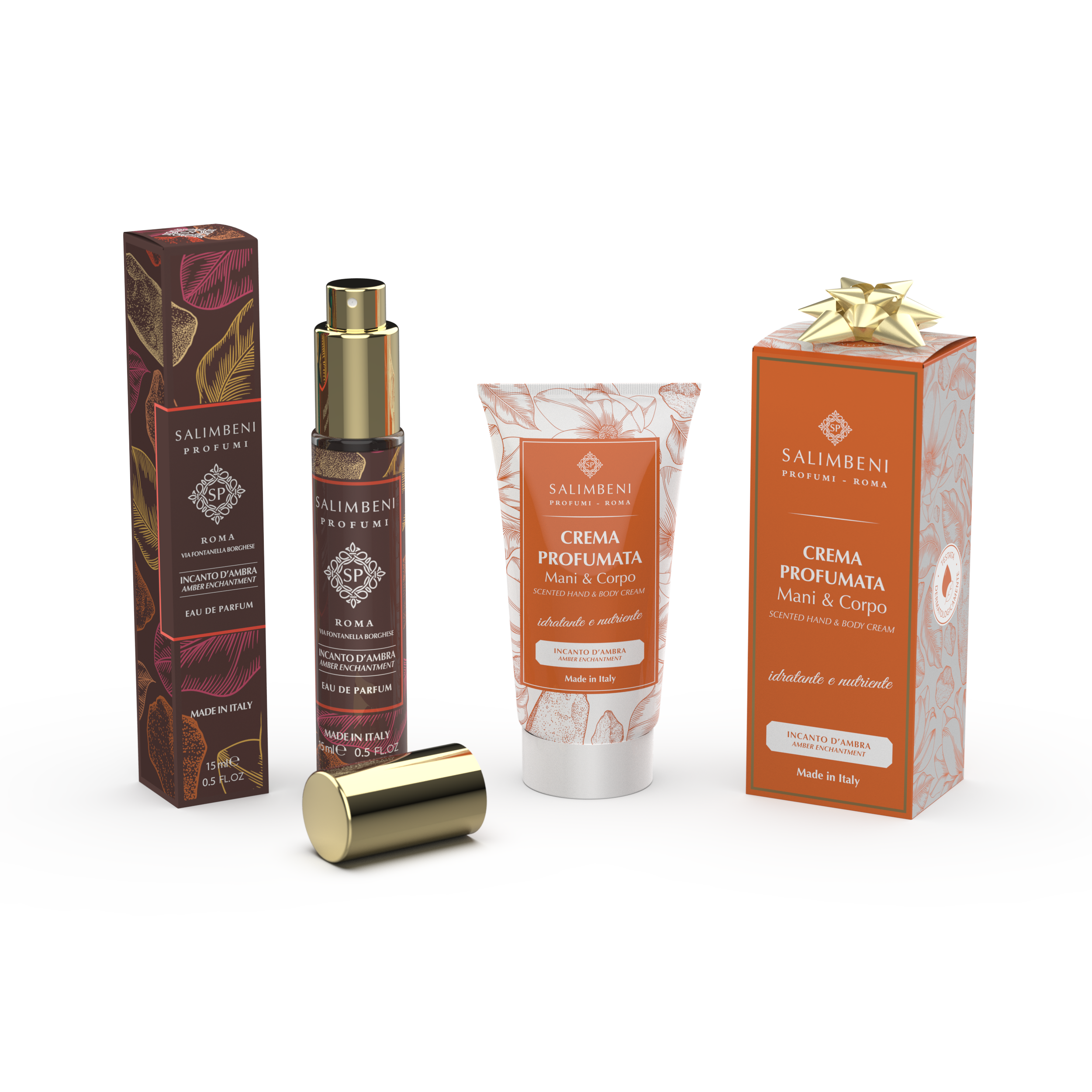 Set da viaggio: Eau de Parfum 15ml a scelta + Crema Profumata 50ml nella stessa fragranza in PROVA OMAGGIO