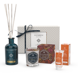 Confezione Regalo Premium A SCELTA (Diffusore a Bastoncini 250 ml + Candela Profumata 190gr + Crema Profumata per Mani e Corpo 50ml della stessa fragranza)