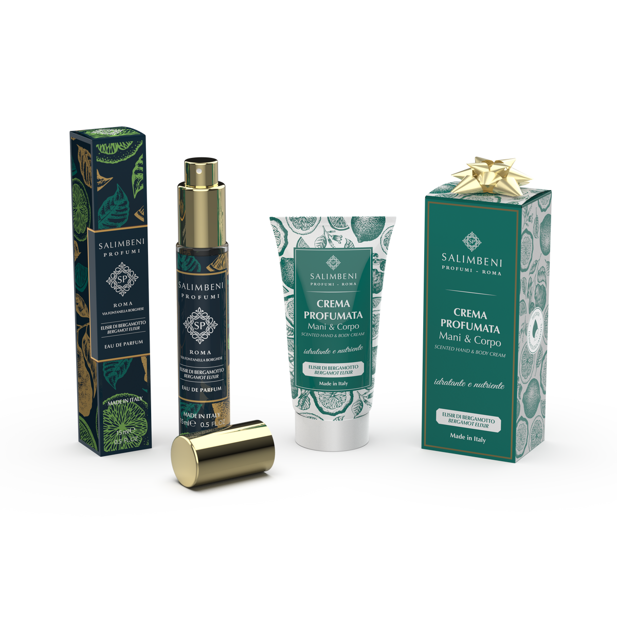 Set da viaggio: Eau de Parfum 15ml a scelta + Crema Profumata 50ml nella stessa fragranza in PROVA OMAGGIO