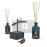 Confezione Regalo Antichi Legni Salimbeni (Profumatore per auto Premium in legno di noce + Diffusore a bastoncini 100 ml + Diffusore a bastoncini 250 ml)