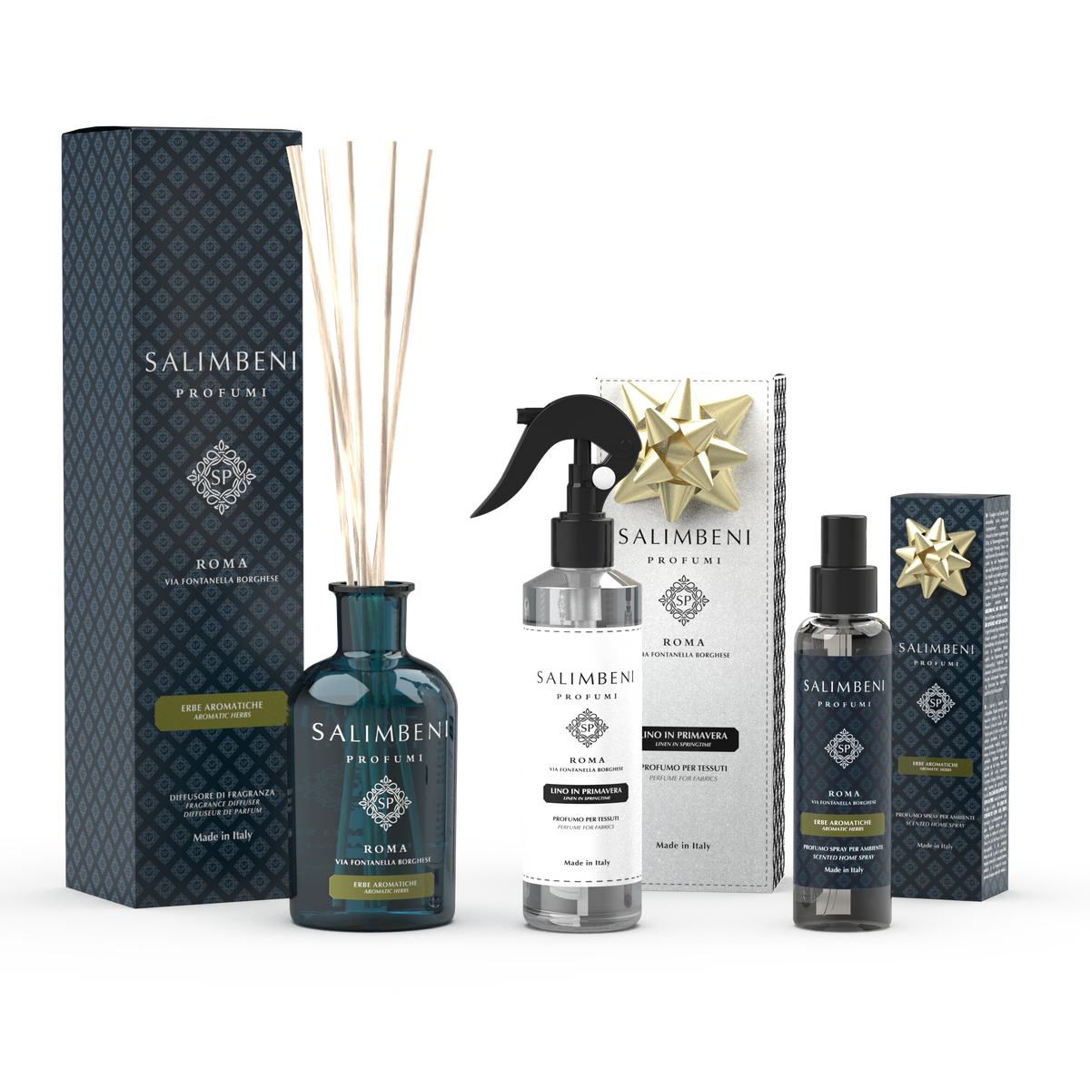 Erbe Aromatiche 250 ml + Profumo Spray per Tessuti - Lino in Primavera in PROVA OMAGGIO + Spray per Ambienti da 150 ml Erbe Aromatiche in PROVA OMAGGIO