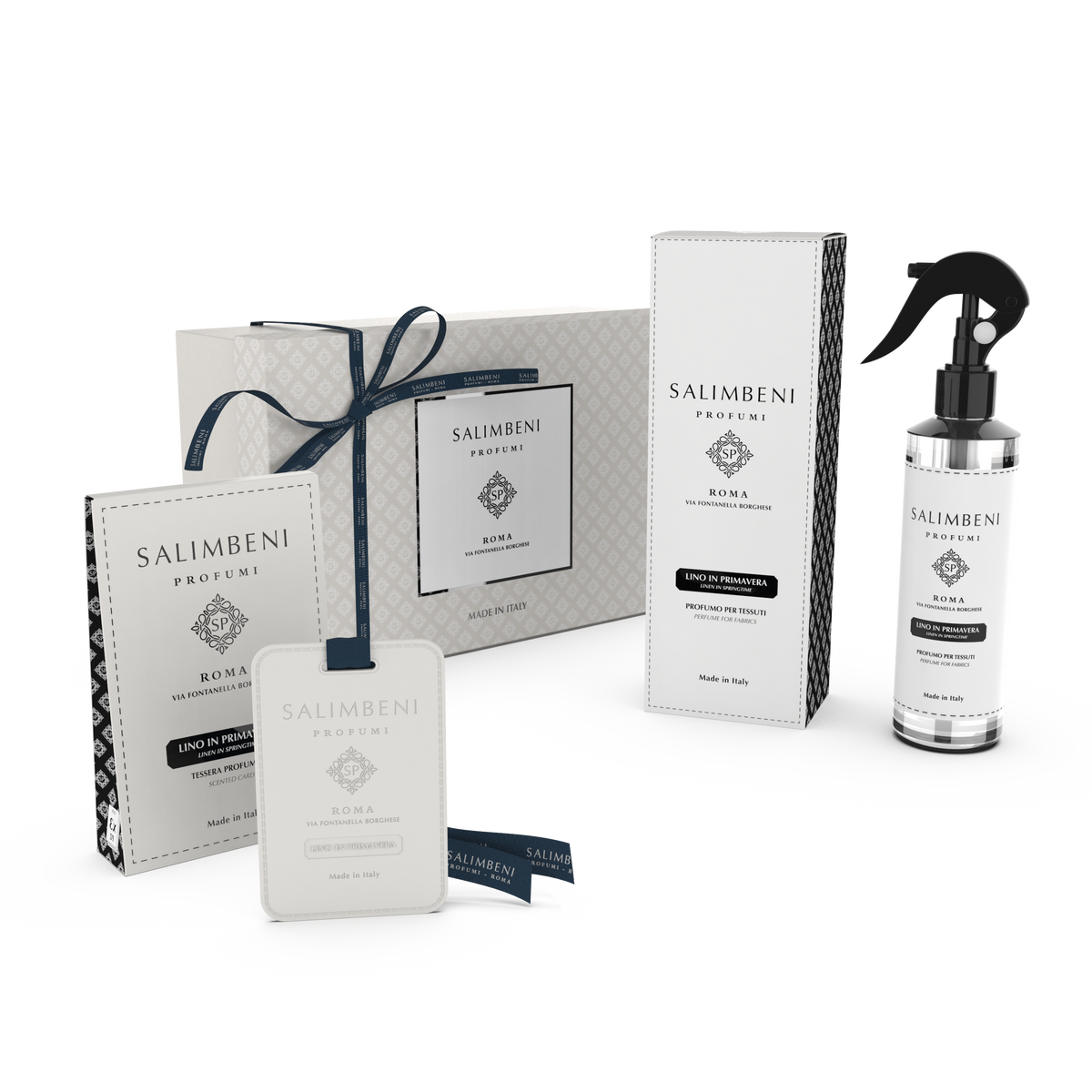 Confezione Regalo Lino in Primavera (Profumo Spray 250 ml + Tessere Profumate per il Guardaroba)