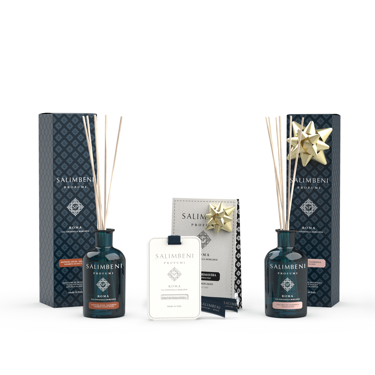 Antichi Legni Salimbeni da 100 ml + Tessere Profumate per il Guardaroba (3 pz.) IN PROVA OMAGGIO + Zagara di Taormina da 100 ml IN PROVA OMAGGIO