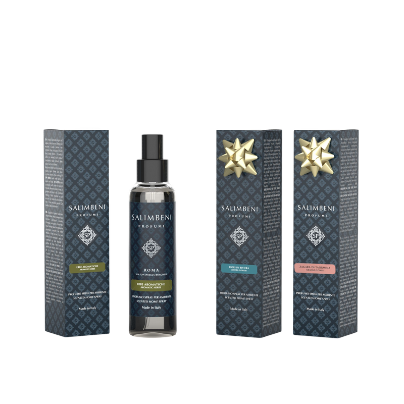 Spray per Ambienti 150ml Erbe Aromatiche + Spray per Ambienti 150ml Fiori in Riviera in PROVA OMAGGIO + Spray per Ambienti 150ml Zagara di Taormina in PROVA OMAGGIO