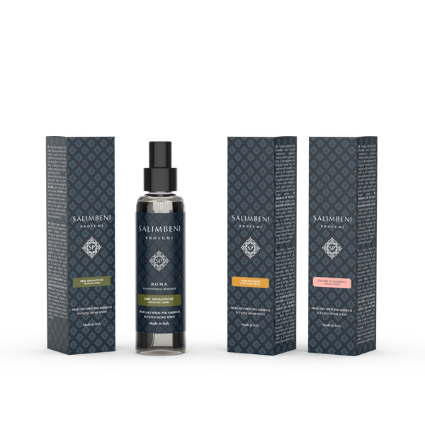 3 Profumi Spray per Ambienti 150 ml (Erbe Aromatiche + Agrumi Amari + Zagara di Taormina)