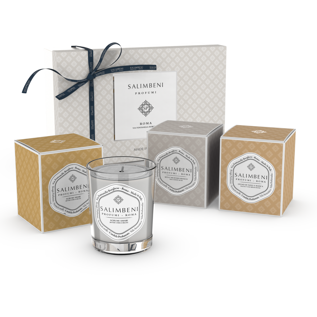 Confezione Regalo 3 Candele Profumate da 190gr (FRAGRANZE MISTE A SCELTA)