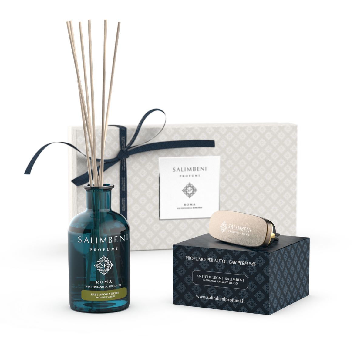 Confezione Regalo: Erbe Aromatiche 250 ml + Profumatore auto bronzo Erbe Aromatiche