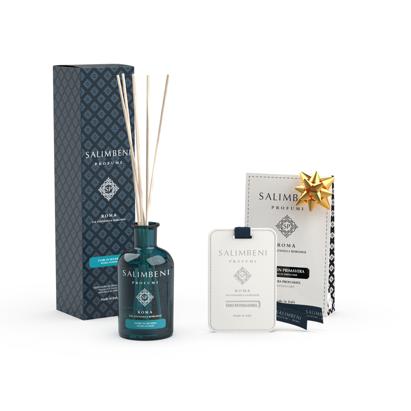 Diffusore a Bastoncini 100 ml (FRAGRANZA A SCELTA) + Tessere Profumate per il Guardaroba (3pz.) in PROVA OMAGGIO