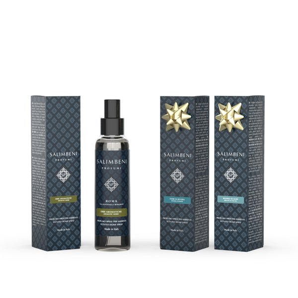 3 Profumi Spray per Ambienti 150 ml (Erbe Aromatiche + Respiro di Mare in PROVA OMAGGIO+ Fiori in Riviera in PROVA OMAGGIO)