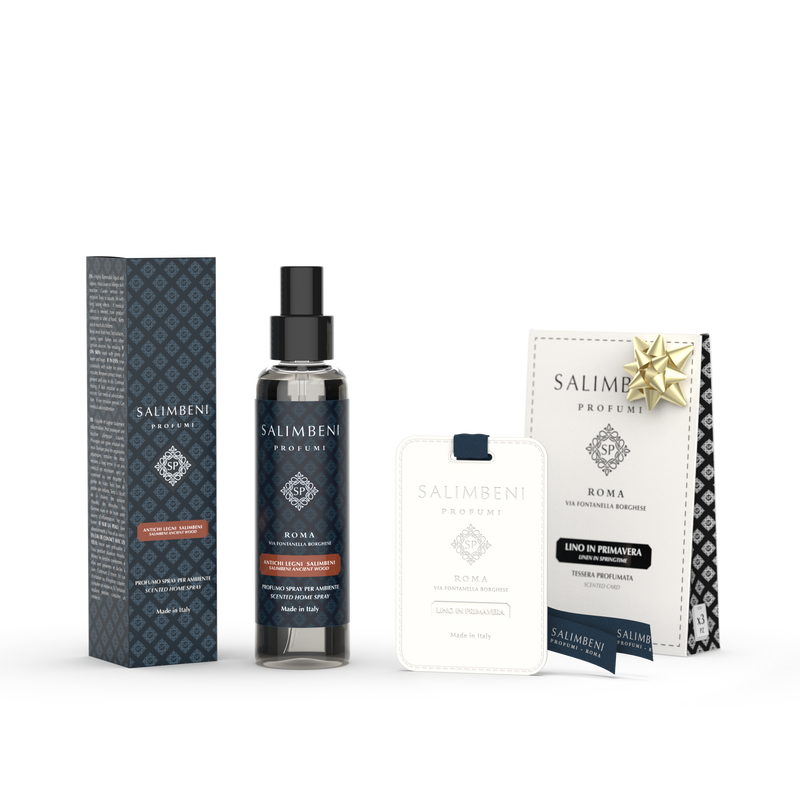 Profumo Spray per Ambienti 150 ml (FRAGRANZA A SCELTA) + Tessere Profumate per il Guardaroba (3pz.) in PROVA OMAGGIO