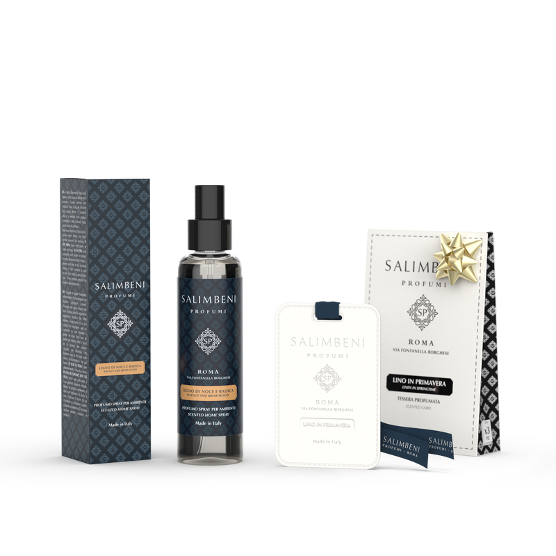 Profumo Spray per Ambienti 150 ml (FRAGRANZA A SCELTA) + Tessere Profumate per il Guardaroba (3pz.) in PROVA OMAGGIO