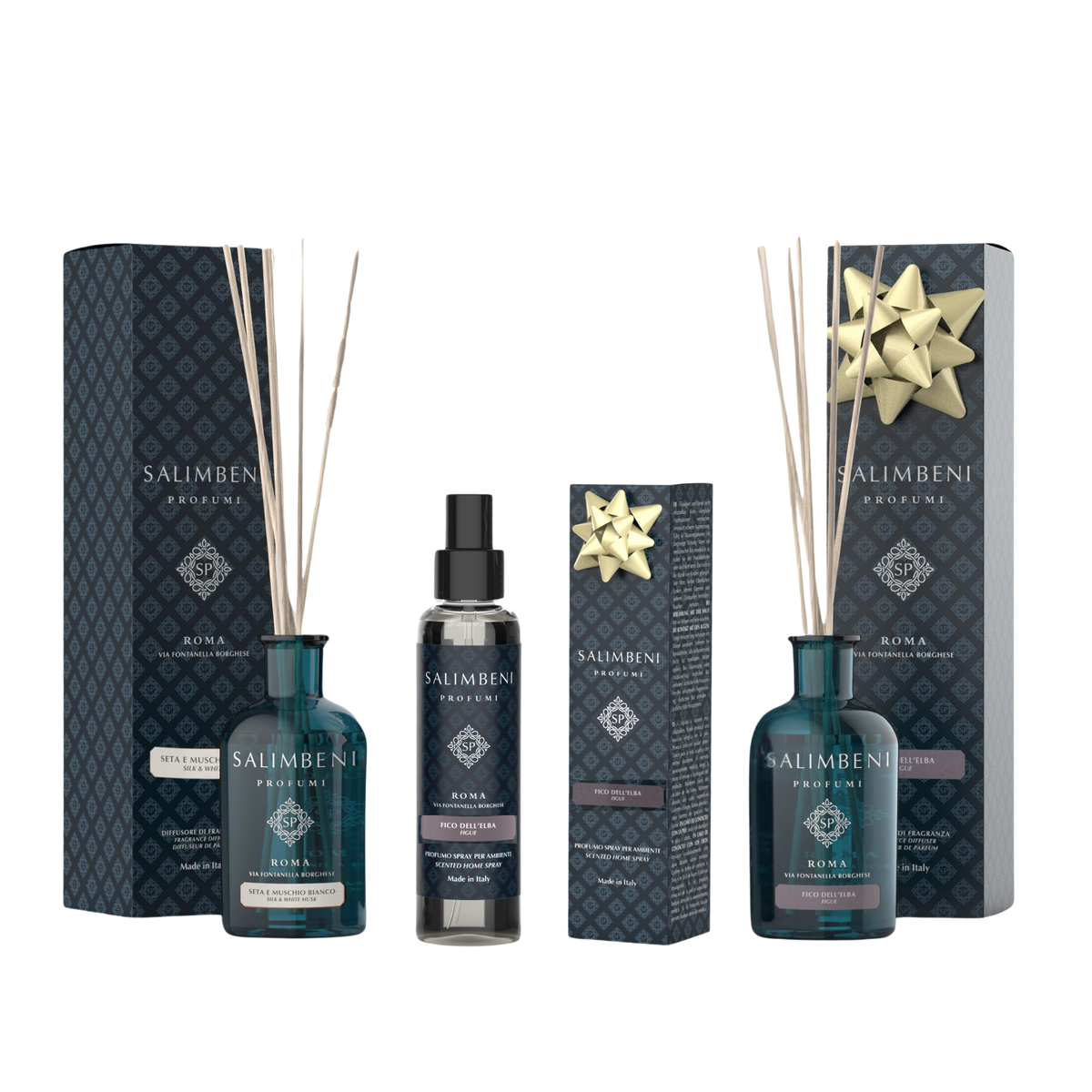 Seta e Muschio Bianco 250ml + Spray Ambienti Fico dell'Elba 150ml in PROVA OMAGGIO+ Fico dell'Elba 100ml in PROVA OMAGGIO