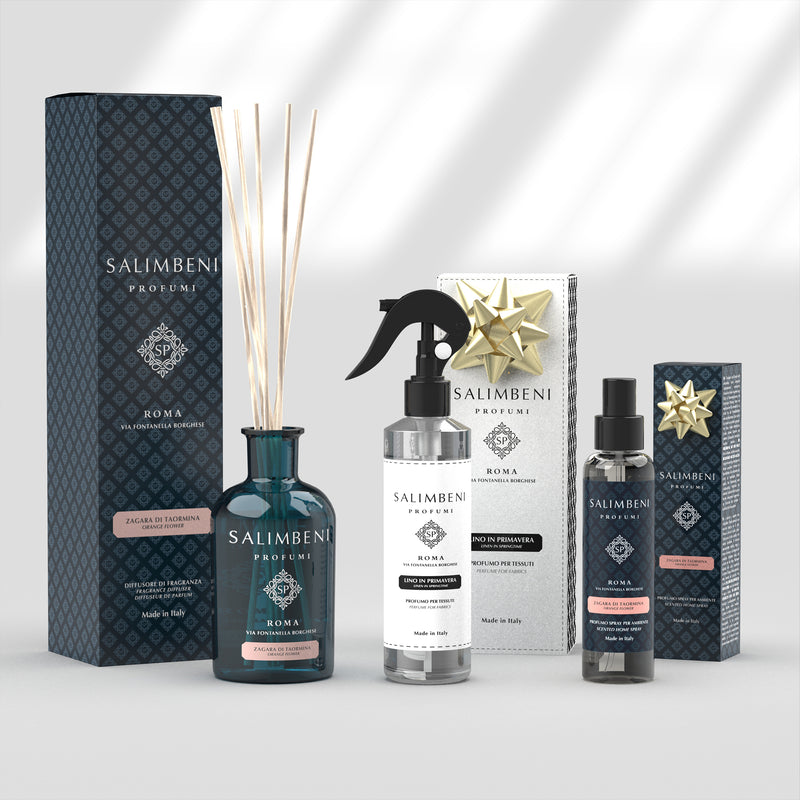 Zagara di Taormina 250 ml + Profumo Spray per Tessuti - Lino in Primavera in PROVA OMAGGIO + Spray per Ambienti 150 ml Zagara di Taormina in PROVA OMAGGIO