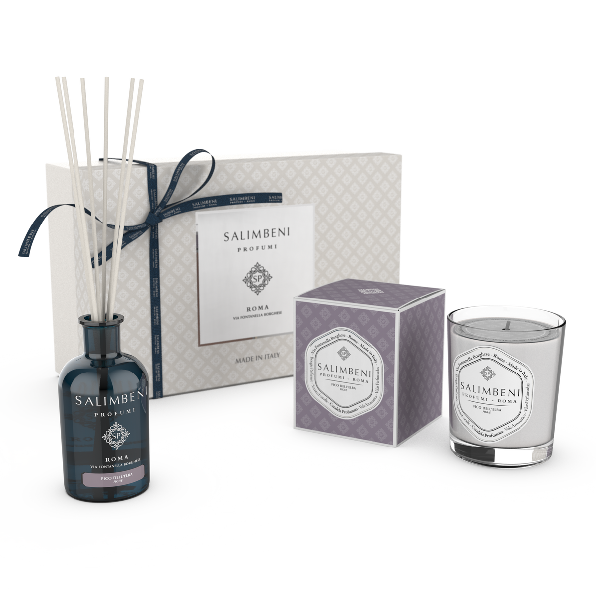 Confezione Regalo A SCELTA (Diffusore a Bastoncini da 250 ml + Candela Profumata 190 gr)