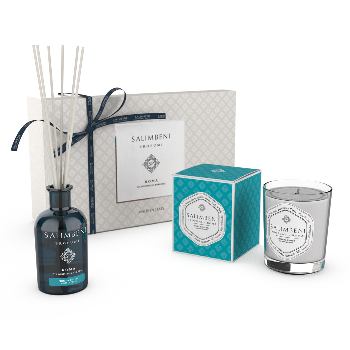 Confezione Regalo A SCELTA (Diffusore a Bastoncini da 250 ml + Candela Profumata 190 gr)