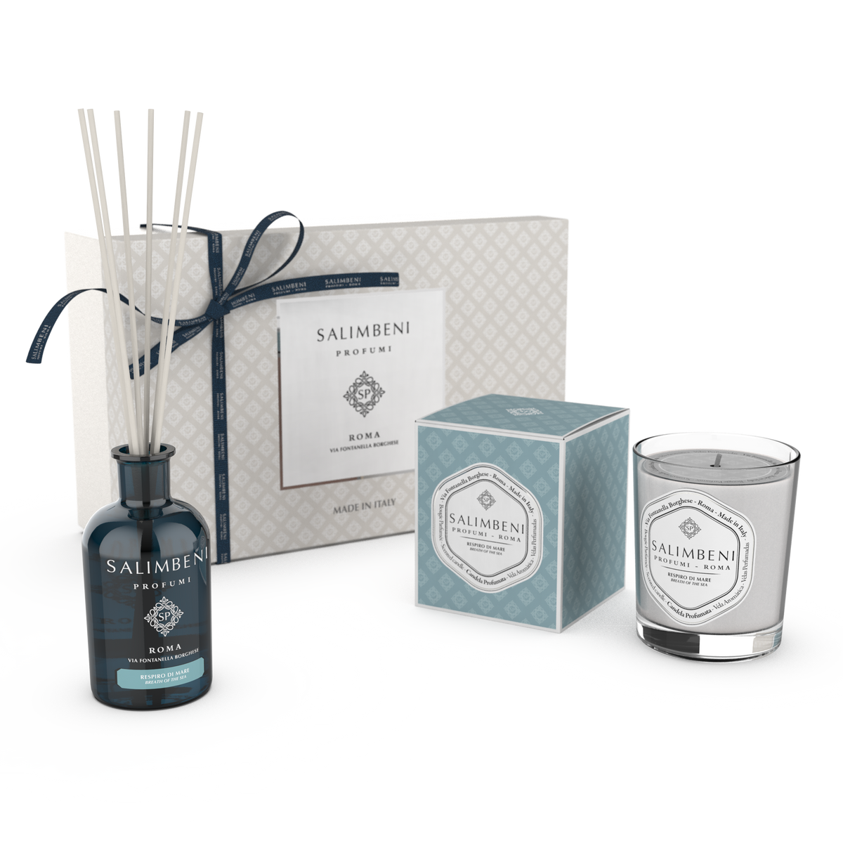 Confezione Regalo A SCELTA (Diffusore a Bastoncini da 250 ml + Candela Profumata 190 gr)
